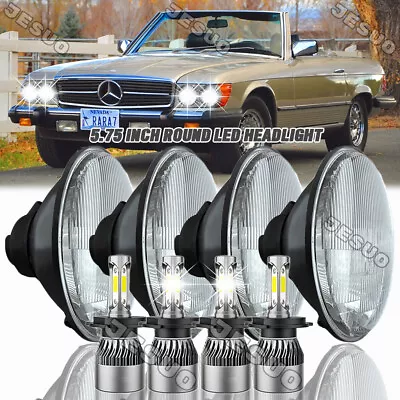 4PCS 5.75  Bright LED Headlights Hi-Lo Beam For Mercedes-Benz 380SL 450SL 560SL • $119.99