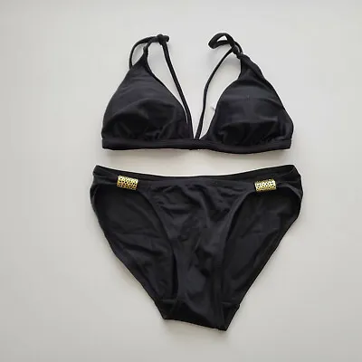 Marie Meili /Exhilaration NWT Womens 2PC Set Bikini Swimwear Black Size M / XS  • £15.41