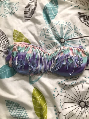 £0.99 • Buy F&F Pastel Rainbow Bandau Style Bikini Top Halterneck With Tassel Front  Size 12
