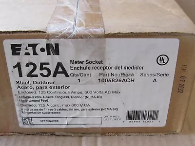 Eaton 125A Part 1005826ACH Meter Socket • $78