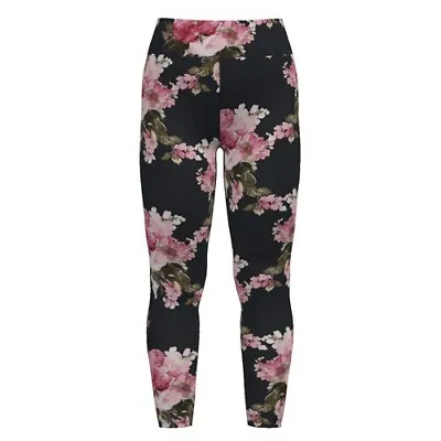 Lularoe TC2 Leggings Valentine's Day Amore Floral On Black Size 18+ • $17.24