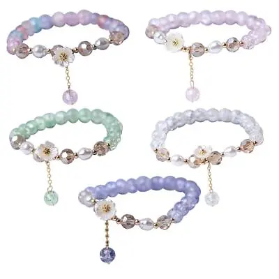 £2.82 • Buy Beautiful Daisy Beaded Charm Bracelet Women Girls Childrens Jewellery Gift *1