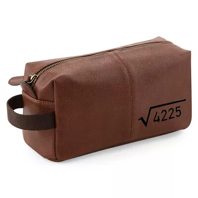 65th Birthday Men's Wash Bag Gift Idea Present Keepsake Dopp Kit  • £18.95