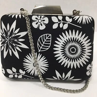 Minaudiere/purse/pocketbook/ Bag/ Floral Black & White /hand Made One Of A Kind • $34.99