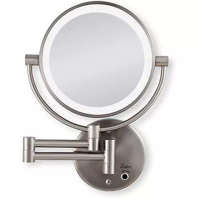 Zadro Makeup Mirror LED Lighted Dual-Sided 5X/1X Magnification Silver • $43.69