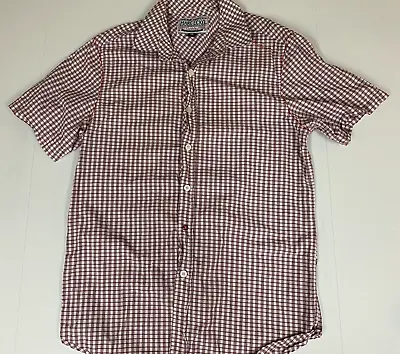 Marc Ecko MEns Shirt Medium Red Plaid Cut & Sew Button Down • $3.75