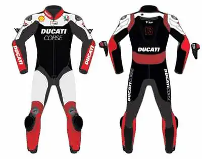 Motorcycle Ducati Leather Racing Suit Motorbike Riding Suit All Sizes Available • $356.21