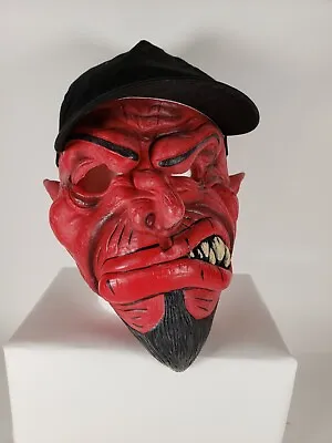 $23.99 • Buy Devil W/Cap Full Head Latex Mask Cosplay Horror Costume Halloween Adult 