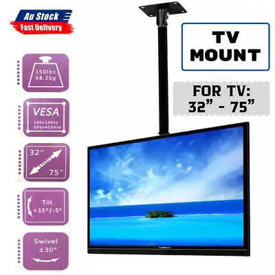 $26.99 • Buy Adjustable Ceiling Roof TV Mount Wall Bracket Tilt 32 -75  LCD LED Plasma