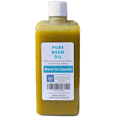 100ml Neem Oil - Premium 100% Pure Multi-Use Oil -  Virgin Cold Pressed Quality • £6.99