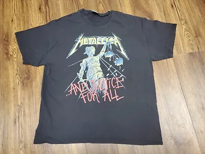 Metallica Mens Shirt And Justice For All Black Short Sleeve Size XL  2007 • $24.90