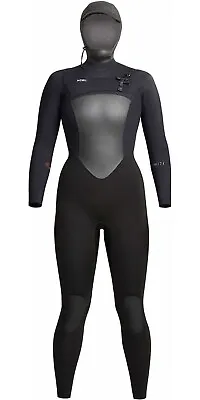 2024 Xcel Womens Infiniti X2 6/5mm Chest Zip Hooded Wetsuit - Black • £329.99