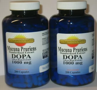 DOPA  Mucuna Pruriens 1000mg Standarized 400 Capsules (Velvet Bean)  • $29.95