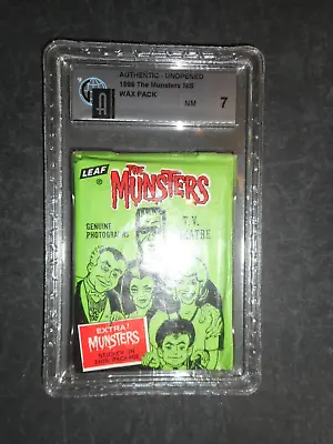1964 Munsters Unopened Card Wax Pack Leaf  (gai Graded 7) • $395