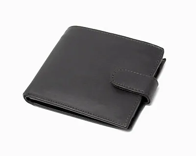 £12.99 • Buy Mens Real Leather Wallet Coin Pocket Pouch And ID Window Gift Boxed RGX01 Black
