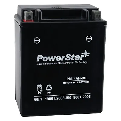 PowerStar YTX14AH-BS ATV Battery Compatible With  Polaris Trail Blazer 250 • $45.88