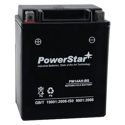 PowerStar YTX14AH-BS ATV Battery Compatible With Yamaha YFM350X Warrior • $45.88