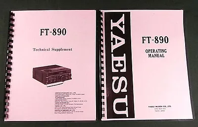 Yaesu FT-890 Instruction & Technical Manuals:w/11 X17  Foldouts & Plastic Covers • $39.50