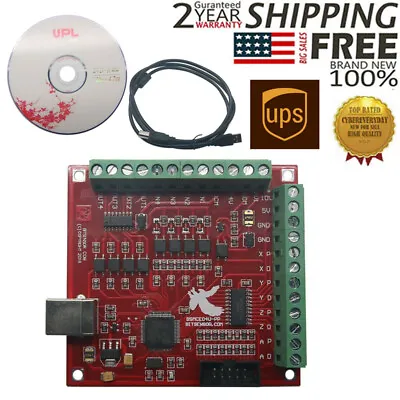 CNC USB MACH3 100Khz Breakout Board 4 Axis Interface Driver Motion Controller US • $21.39