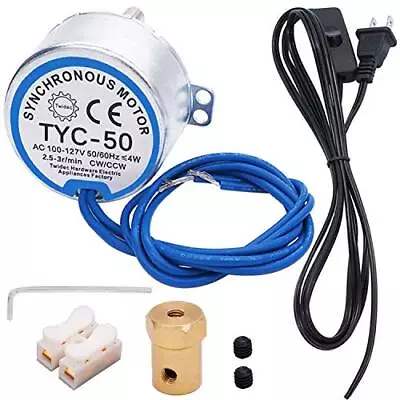 /Synchronous Turntable Motor Electric Motor 5-6RPM/MIN 50/60Hz 4W CCW/CW AC100~1 • $15.48