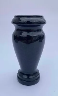 Turned Round Granite Vase Black (4x8) Cemetery Funeral Memorial • $130