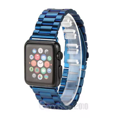 $16.99 • Buy For Apple Watch Series 8 7 6 5 4321 Bracelet Strap Metal Link Band 38/42/42/45mm