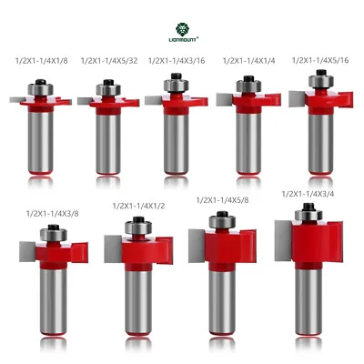 1/2 Shank Slot Cutter T-Slot Rabbet Box Slotting Biscuit Router Bit Set Jointing • £62.73