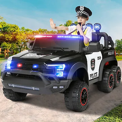 $279.99 • Buy Electric 12V Battery Kids Ride On Police Car 6 Wheel Truck W/ RC, LED, Intercom