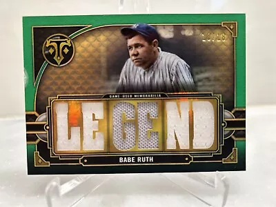 Babe Ruth 2022 Game Worn Used Material Patch Relic Threads Memorabilia 10/18 • $599.99