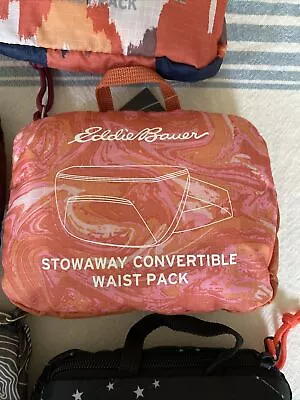 Eddie Bauer Stowaway Packable Waistpack/fannypack New Tags Mrsp Upick Color • $16.99