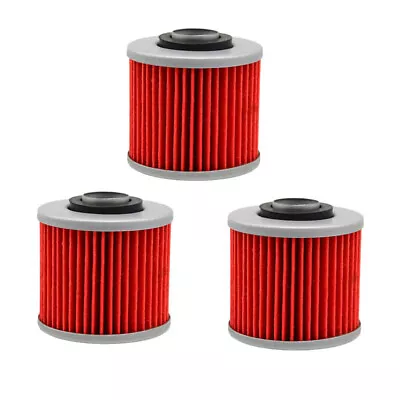 $12.59 • Buy 3X Oil Filter For Yamaha YFM700R RAPTOR XV250 V-STAR XVS650 XVS1100 XV535 VIRAGO