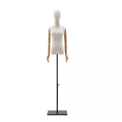 Female Mannequin Torso Dress Clothing For Display With/Metal Stand Black New • $113.99