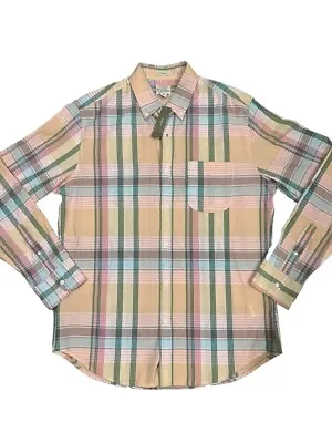 NEW J.CREW MEN'S INDIAN MADRAS PLAID Shirt MEDIUM Great Colors NWT • $24.95