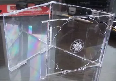 Double CD Jewel Case 10.4mm Standard For 2 CDs With Clear FOLD-OUT Tray HQ AAA • £193.99