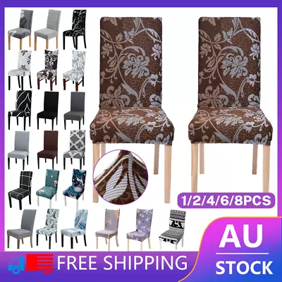 $18.99 • Buy Stretch Dining Chair Covers Slipcover Spandex Wedding Cover 1/4/6Pcs Removable