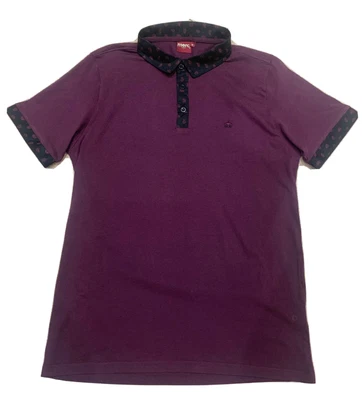 £19.99 • Buy MERC London Mens Polo Shirt Arundel Purple Black Grape Paisley M Medium MOD Ska