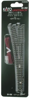 Kato #20-202 N-Gauge #6 Electric Remote Turnout - Unitrack - Left Hand • $28.99