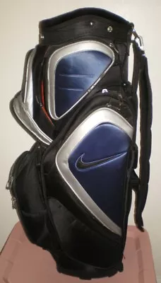 NIKE 14 Way Golf Cart Bag Black Navy Gray W/ Rain Cover • $59.99