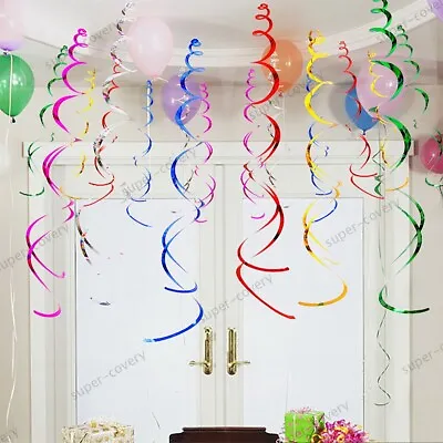 £2.46 • Buy 6X Ceiling Hanging Streamers Swirl Ornament For Halloween Wedding Birthday Party