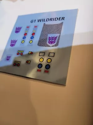 Transformers G1 Repro Stickers For G1 WILDRIDER • $10