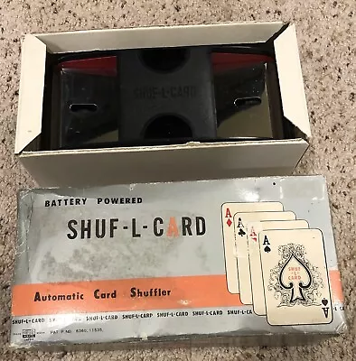 Vintage Battery Powered Card Deck Shuffler SHUF-L-CARD WACO Japan Works C Video • $34