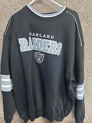 Vintage Oakland Raiders Black Sweatshirt Sweater Lee Sport NFL Size XL • $37