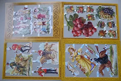 4 Mamelok Scraps  A24 A97 A35 A64. Victorian Decoupage Die Cut Scrap Relief • £4.50