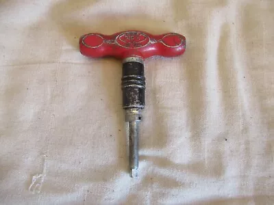 Vintage Wheeler Rex Pipe Tools 1/4 Drive T-Handle Palm Ratchet Red Good Shape • $24.99