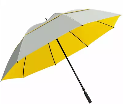 ProActive Sports SunTek Double Canopy Umbrella 55+UPF- Silver/Yellow-68  • $29.99