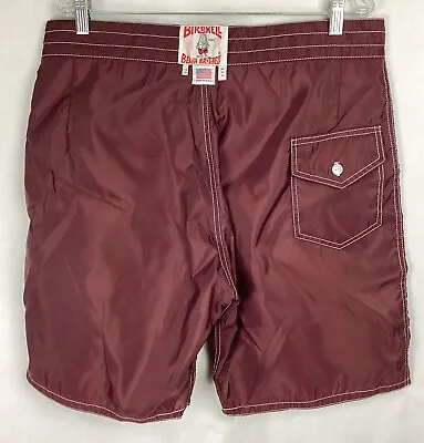 Vintage Birdwell Beach Britches Board Shorts Mens Sz 38 Nylon Surf Beach Maroon • $60