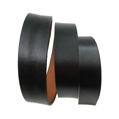 Brown Leather DIY 120cm 47  Long Automatic Buckle Belt Blank Replace Strap Strip • $21.16