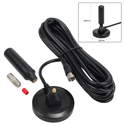 FOR Campervan Tent Camping Digital TV Aerial Freeview Antenna Magnetic Plug Play • £10.70