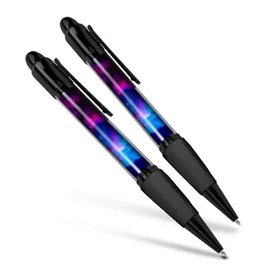 Set Of 2 Matching Pens - Pink Blue Smoke Art Vape Ink #14299 • $14.82