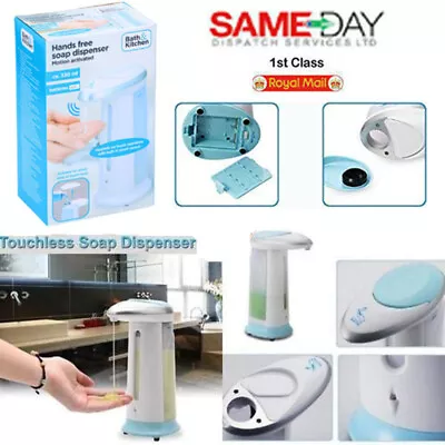 Automatic Soap Dispenser Sensor Hands Free Ir Touch Less Sanitiser Liquid Gel   • £13.88